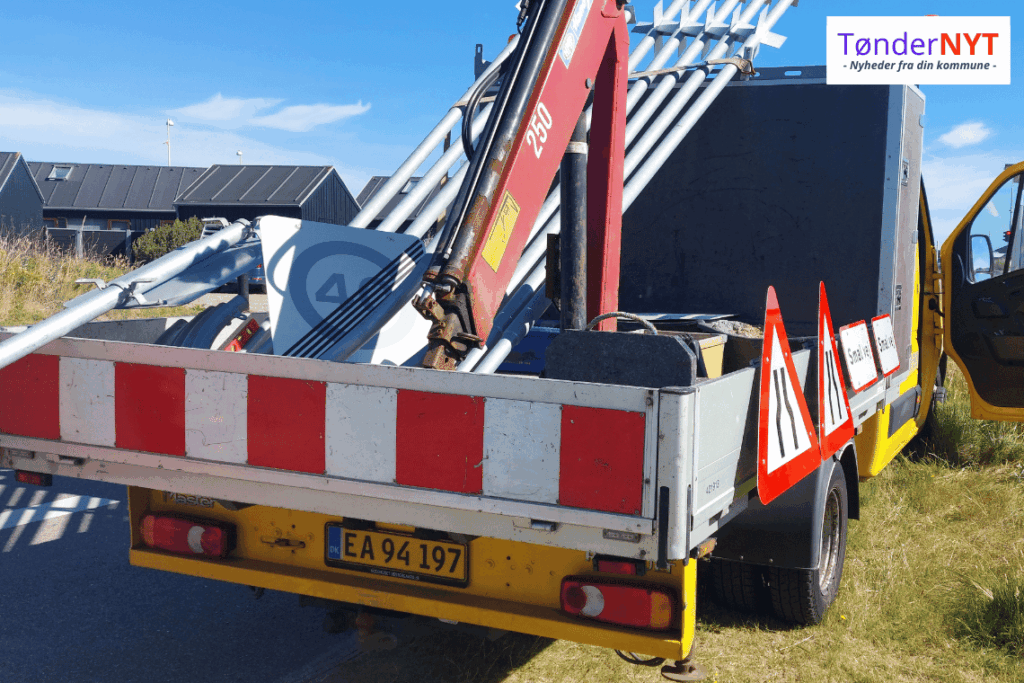 Arkilds vogn med skiltene var godt læsset