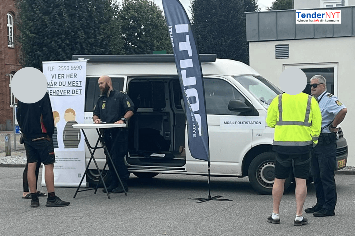 Politiets mobile enhed er i Skærbæk onsdag