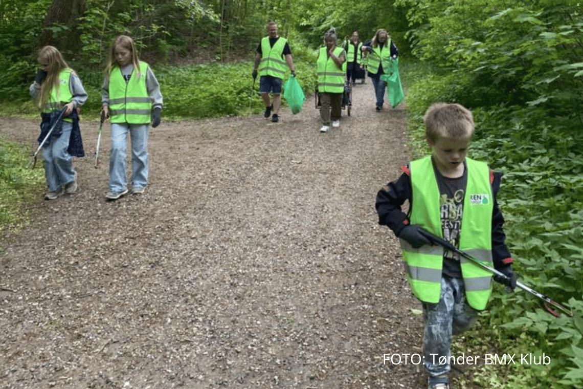 Lokal BMX klub rydder op i naturen omkring Tønder