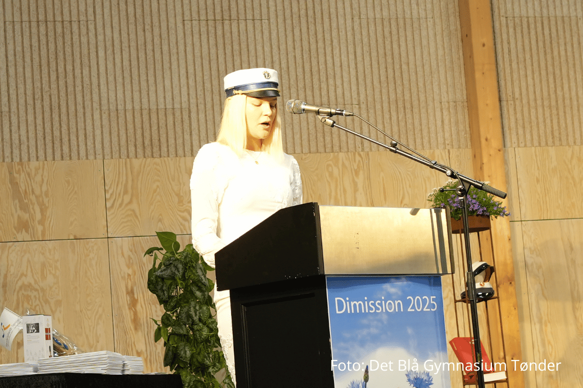 Historisk dimissionstale på Det Blå Gymnasium i Tønder: “Vi er vidner til en historisk periode i skolens historie”