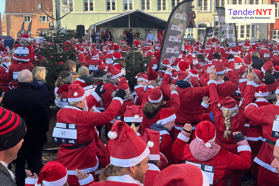 1000 julemænd og julebørn fyldte Tønders gågade og anlæg
