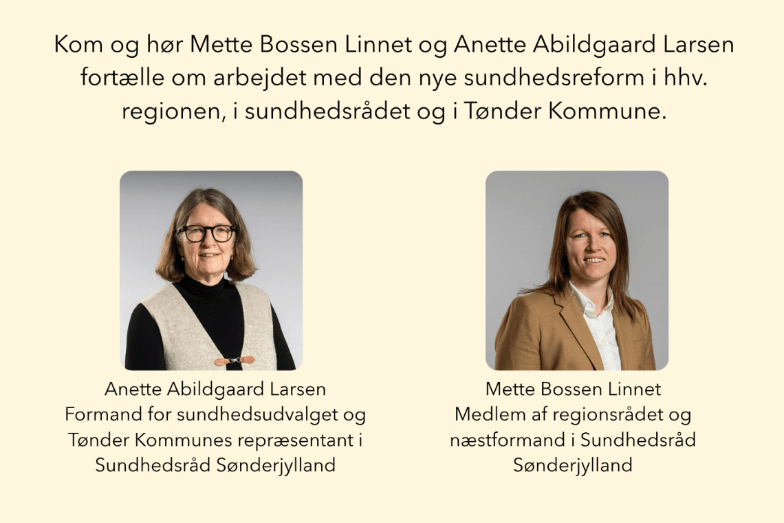 Møde i Løgumkloster sætter fokus på sundhedsreformen
