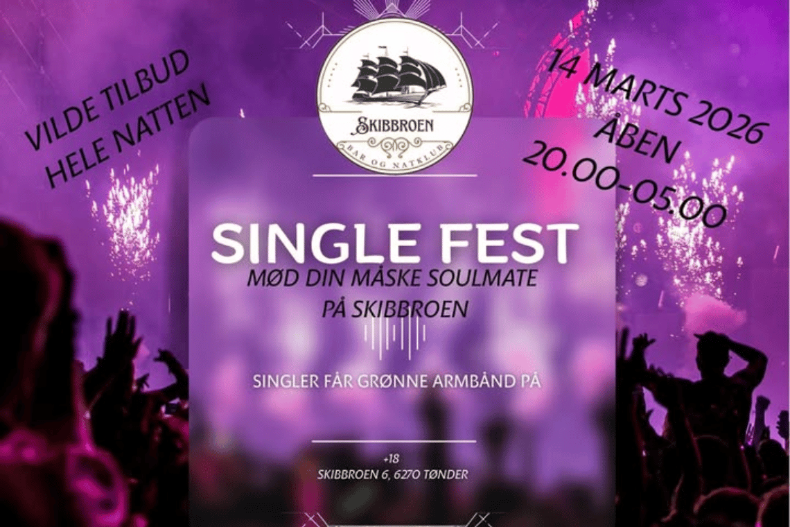 Kærligheden kalder på Skibbroen: Stor singlefest indtager Tønder