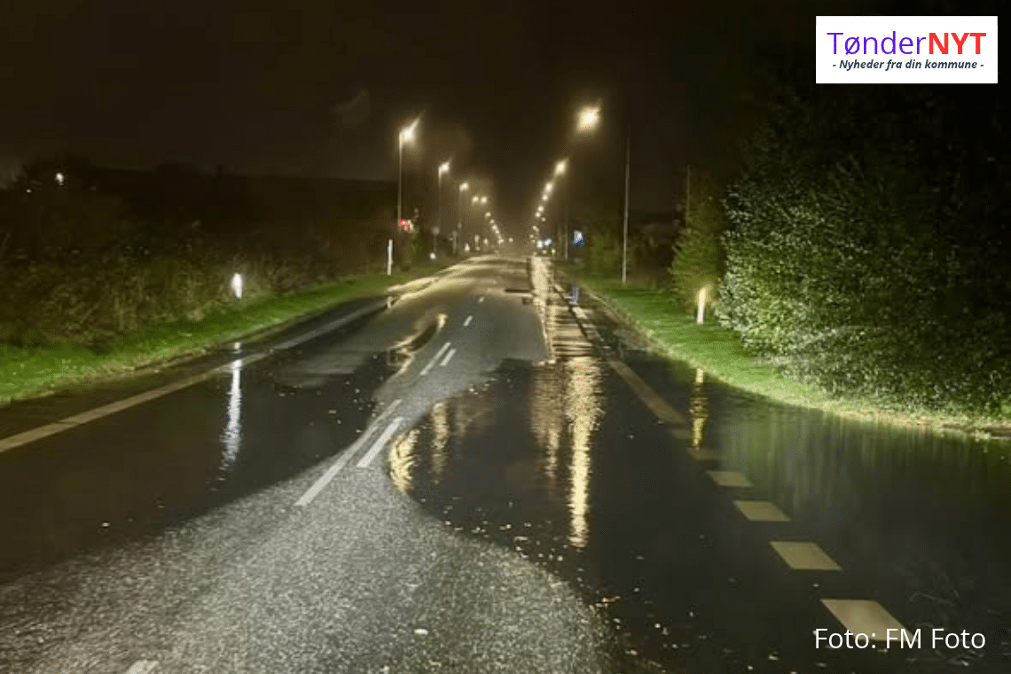 Storm og forhøjet vandstand gav travlhed: 26 anmeldelser til politiet