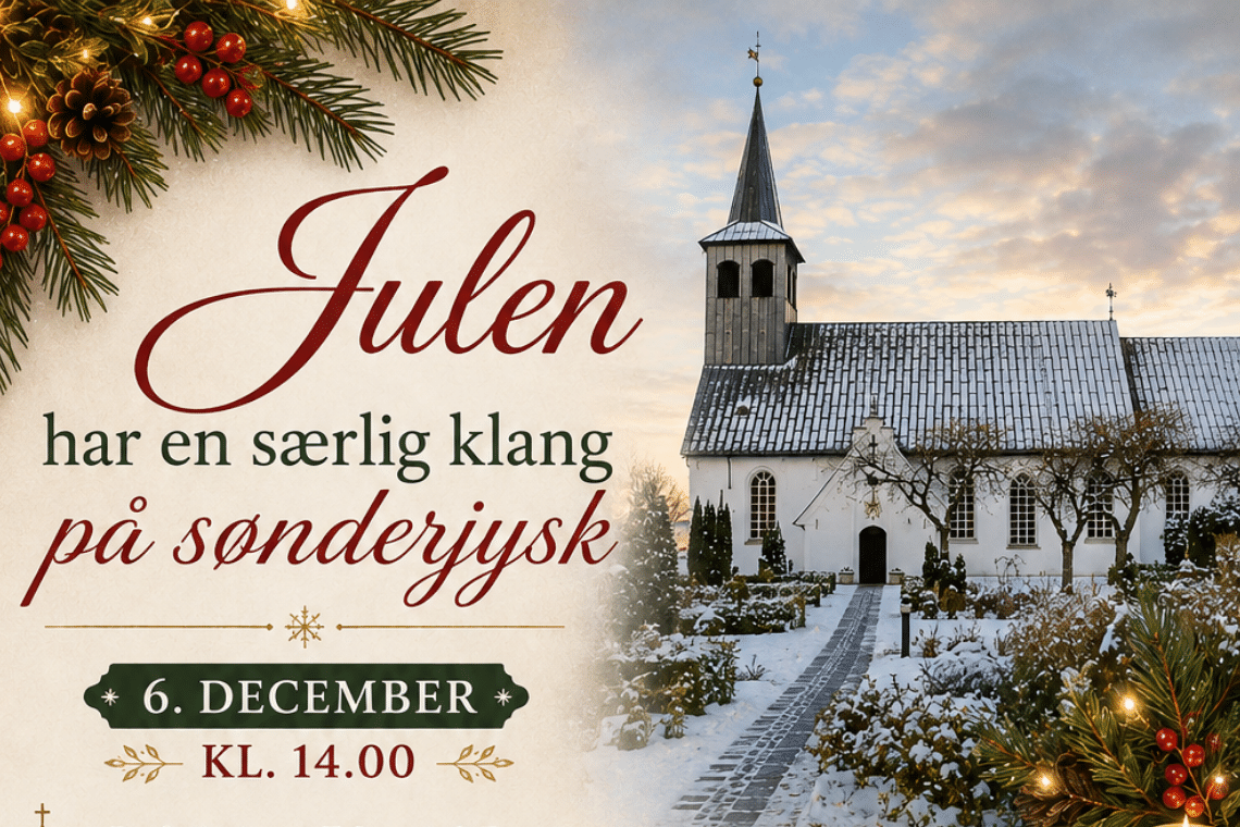 Adventsgudstjeneste i Burkal sætter sønderjysk i centrum