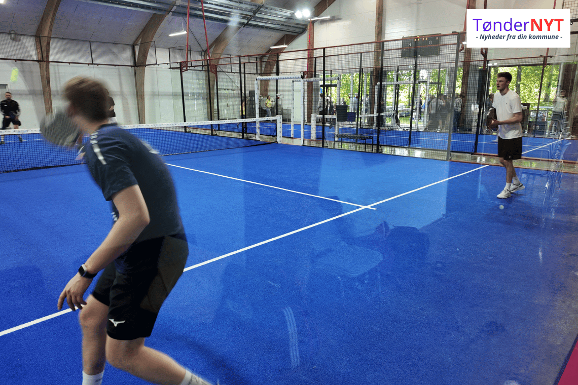 Tønder Padel Forening viste de nye baner frem i Tønderhallerne