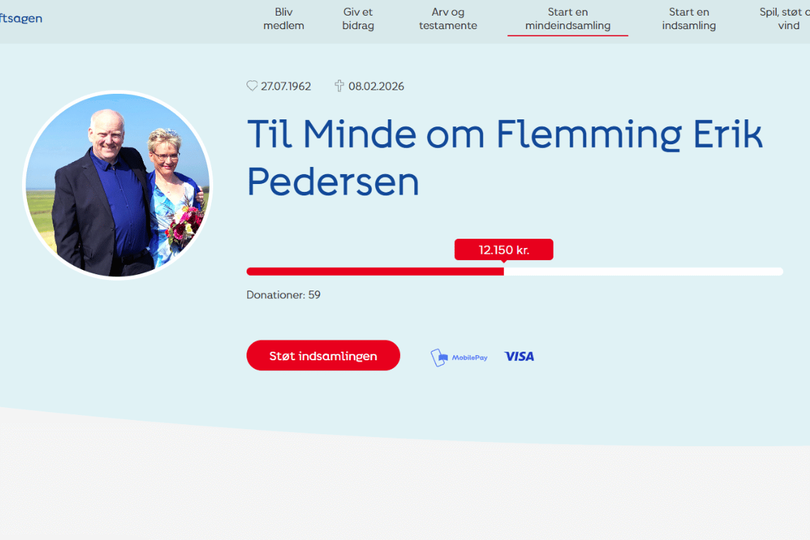Kendt cancerpatient fra Brøns: “Spring blomsterne over – støt Kræftens Bekæmpelse i stedet”